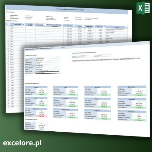 Ewidencja dzialanosci niezarejestrowanej w Excelu